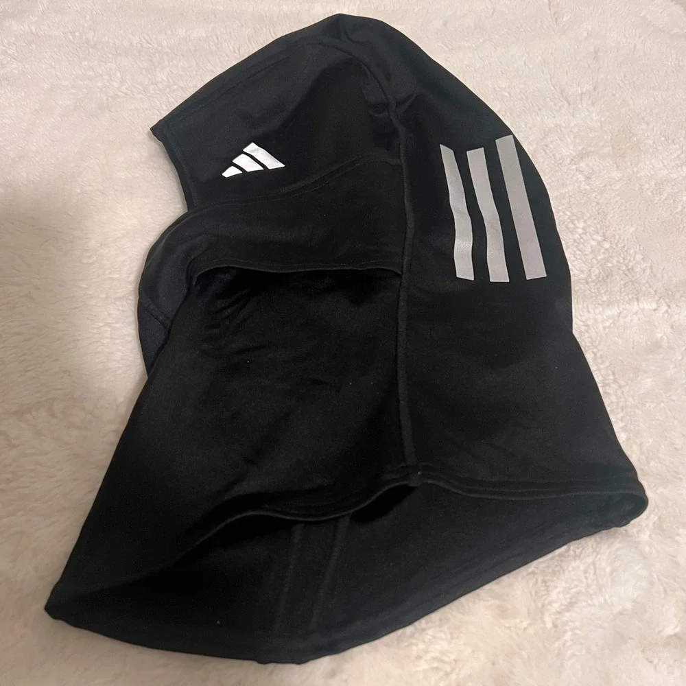 Adidas Alphaskin 3 Balaclava Mens One Size Black Silver Reflective Hood Ski Mask